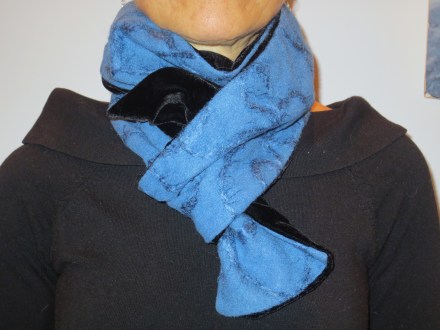 embroidered wool and velvet